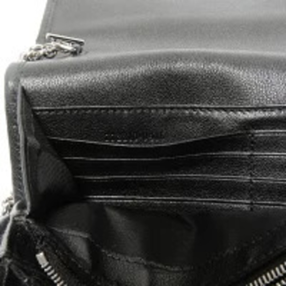 Gucci Leather Blondie Chain Shoulder Bag Navy Blue - Picture 10 of 13